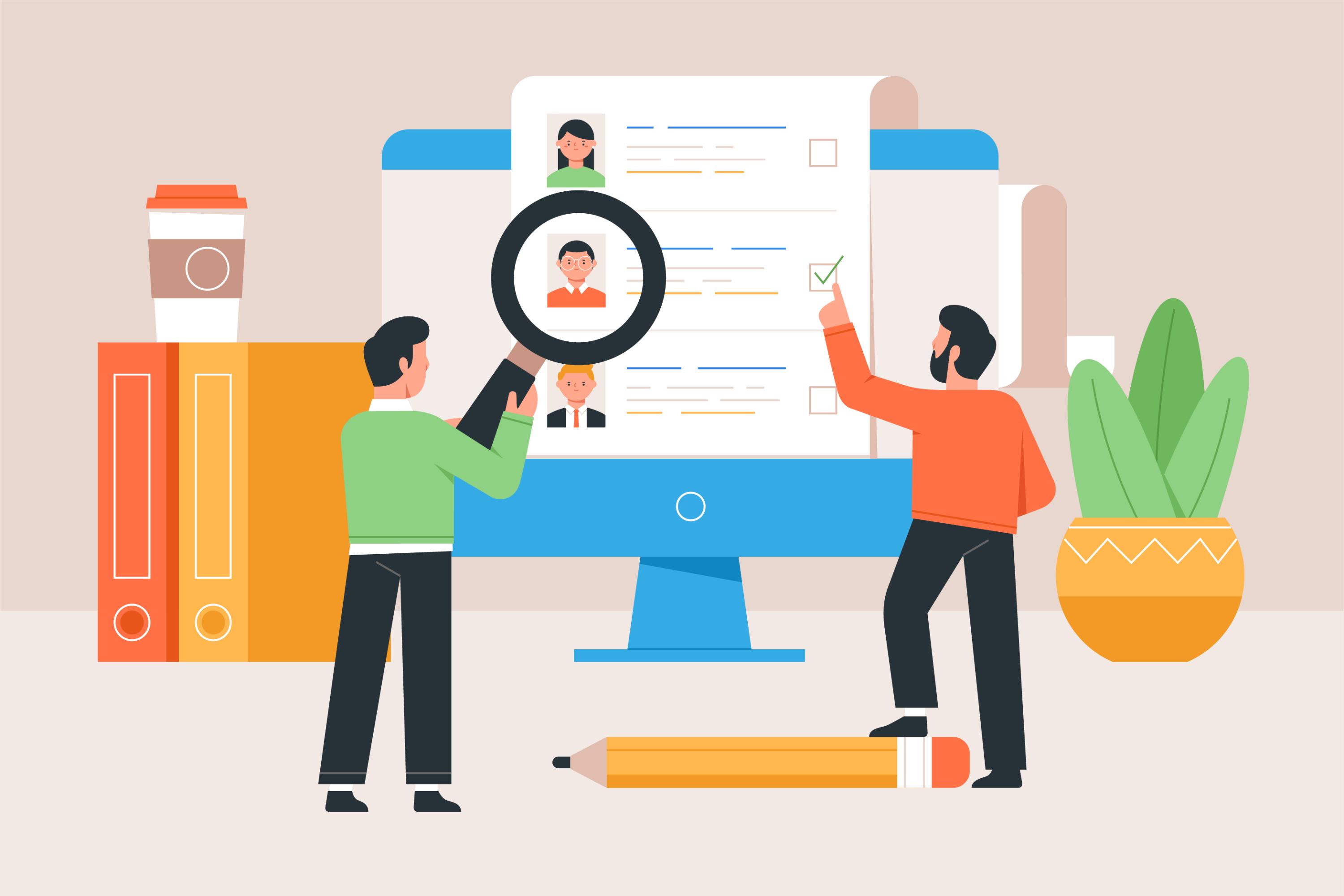 Des personnes recherche un profil